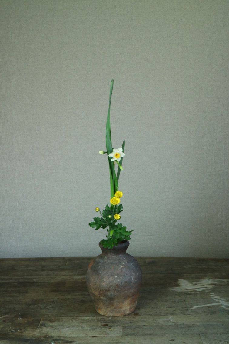 水仙をいける 小原流いけばな教室 花ならいのこと