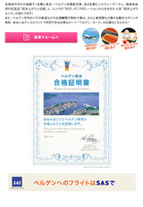 ベルゲン検定合格証明書