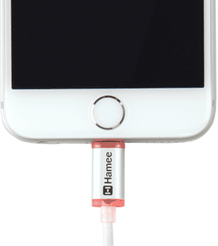充電中はLEDランプが赤く点滅