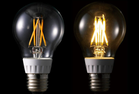 白熱電球のフィラメントを再現したLED電球