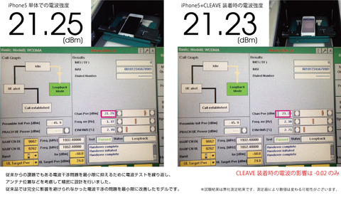 CLEAVE ALUMINUM BUMPER for iPhone5 電波テスト