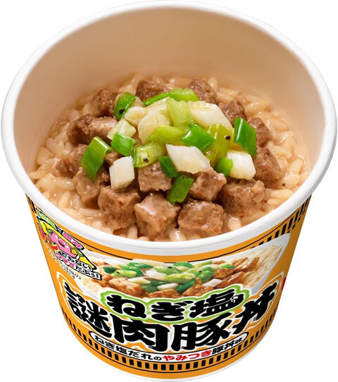 カップヌードル ねぎ塩謎肉豚丼