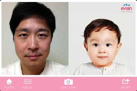 evian baby&me 堤清明&赤ちゃん