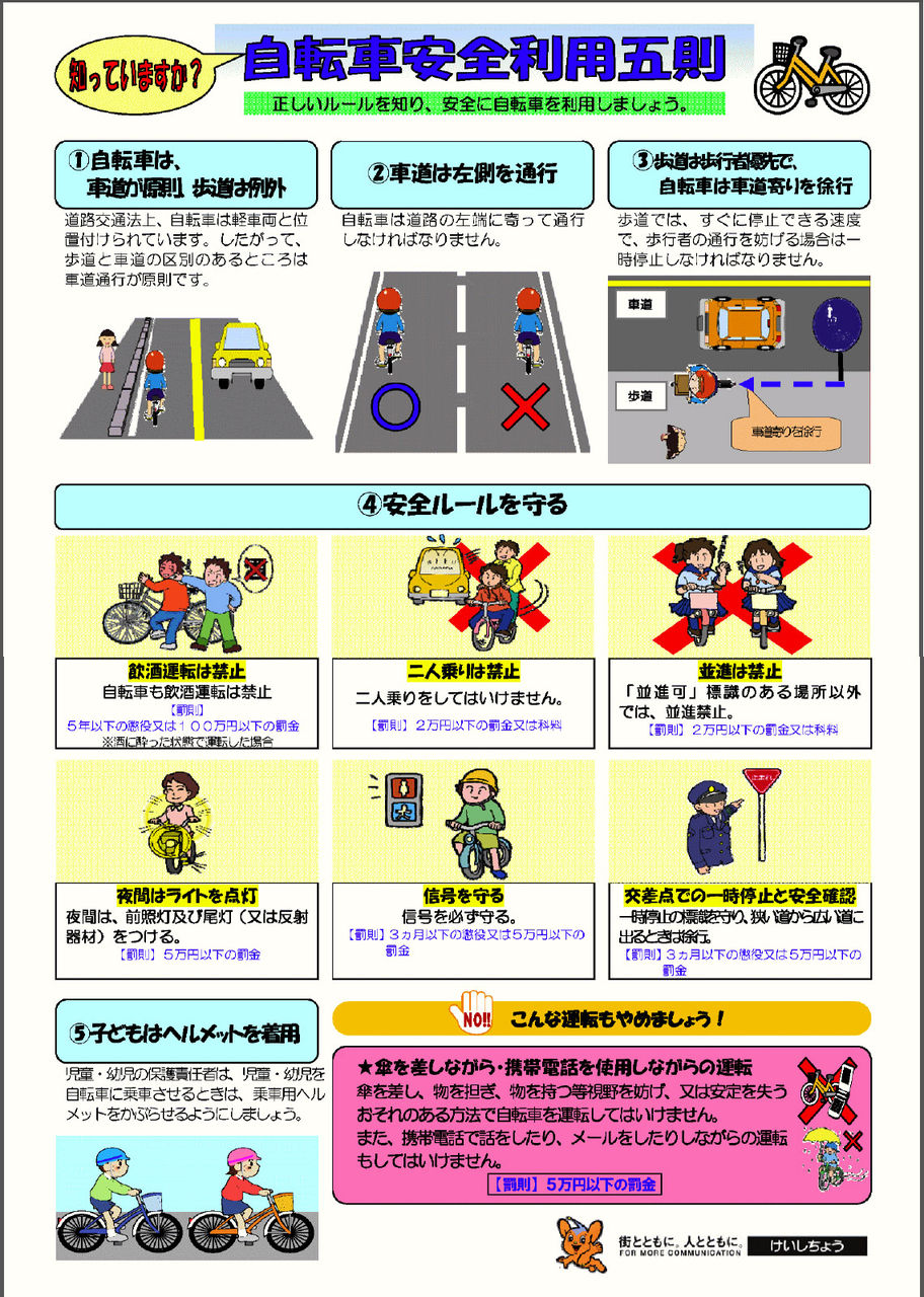 自転車 安全 利用 五 則 と は