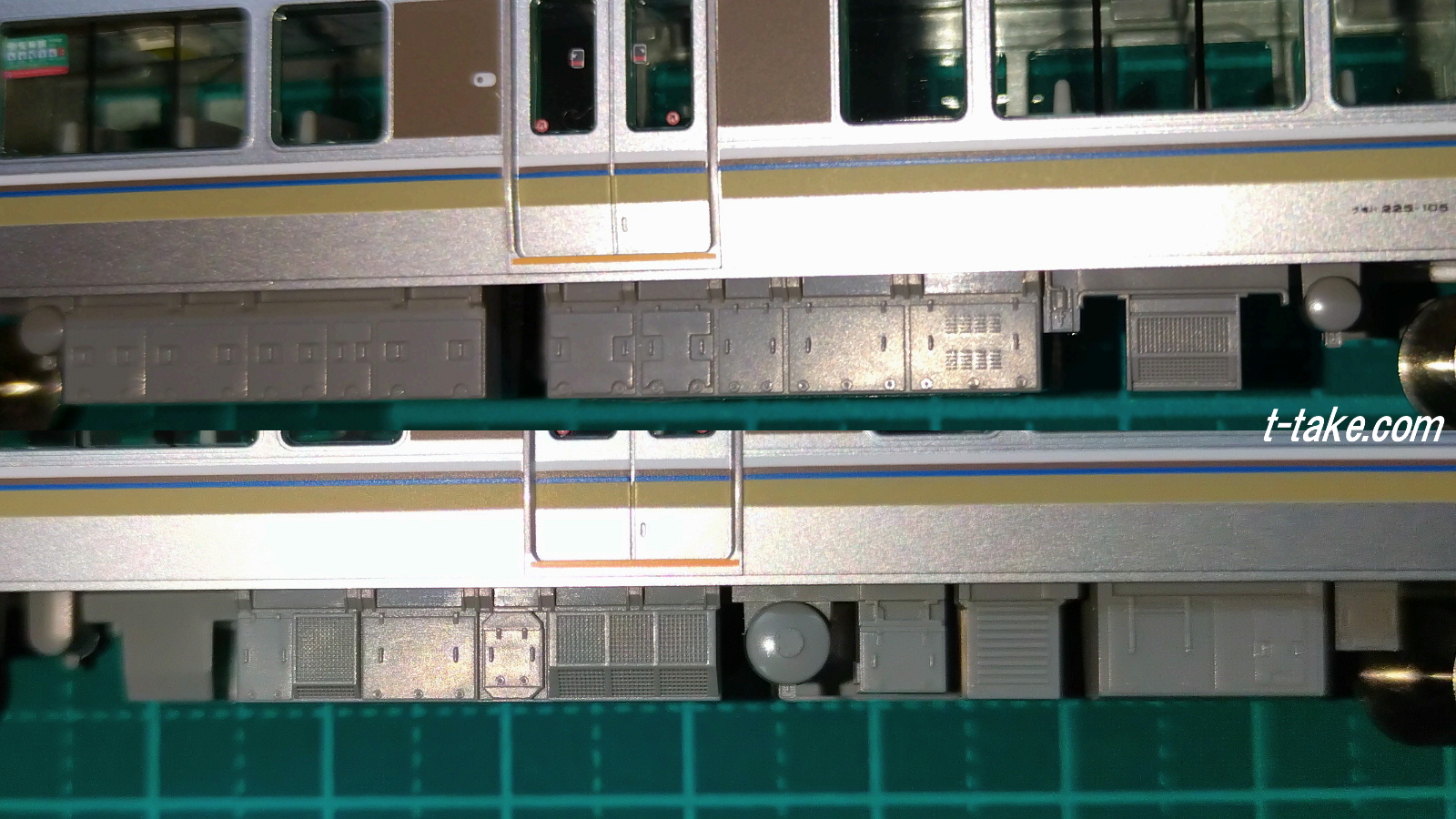 TOMIX製321系以降「0.5Mシステム」床下と空調差異の悩み : 列車番号T