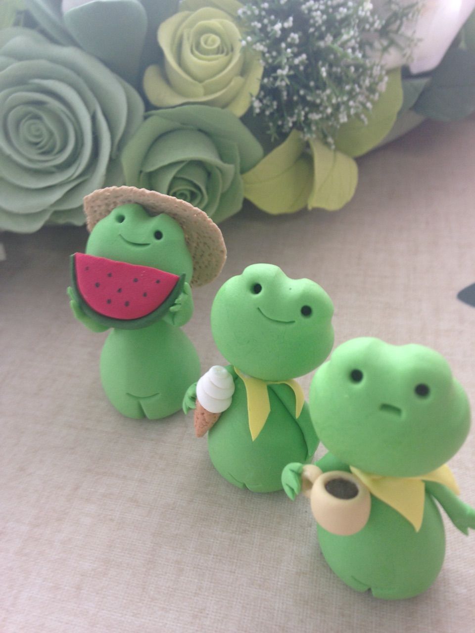 粘土のカエル…ケロちゃん : 摘み花のひとりごと