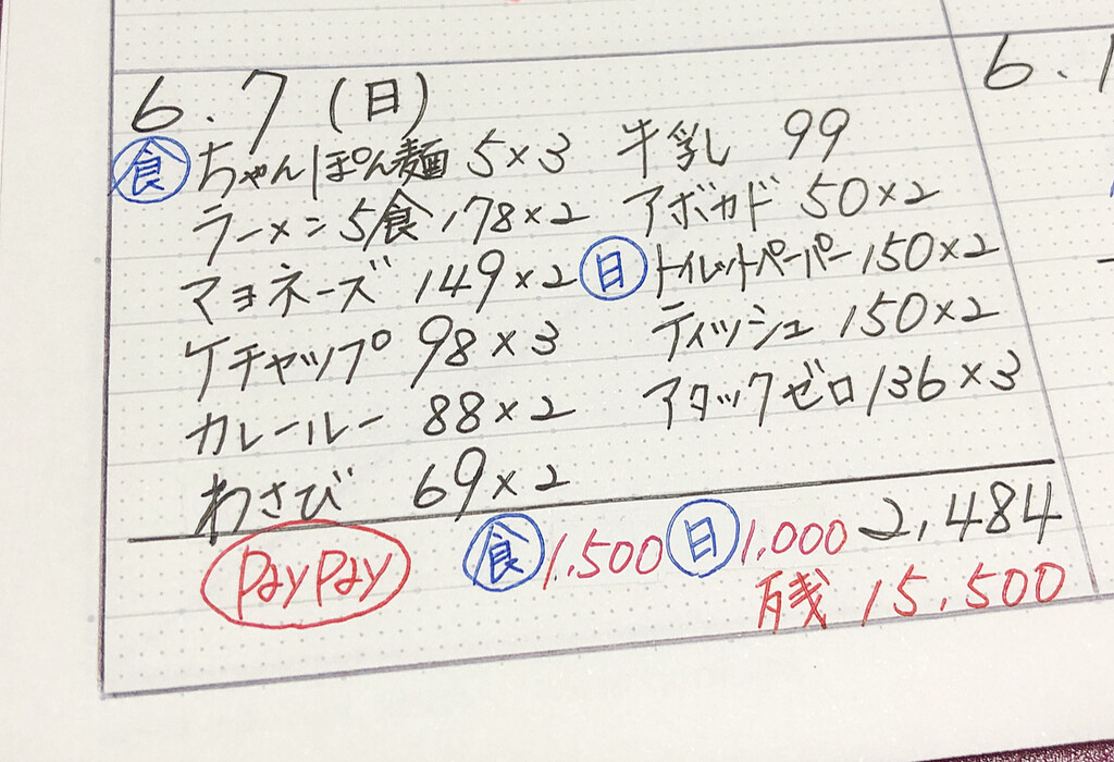 家計簿 貧乏夫婦 ６月分の生活費内容 年収150万円 旦那は無職 貧乏生活の全貌 借金返済 貯金 Powered By ライブドアブログ