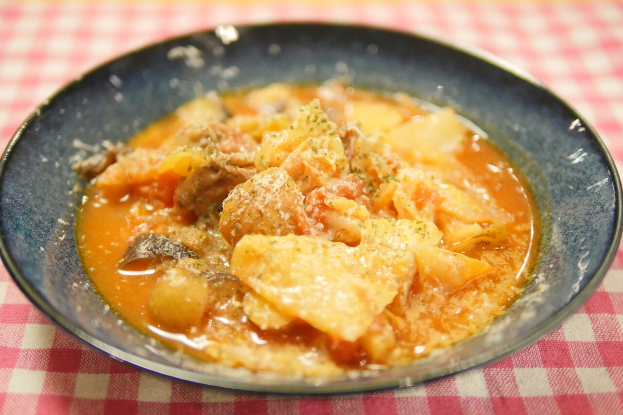 豚とキャベツのトマト煮