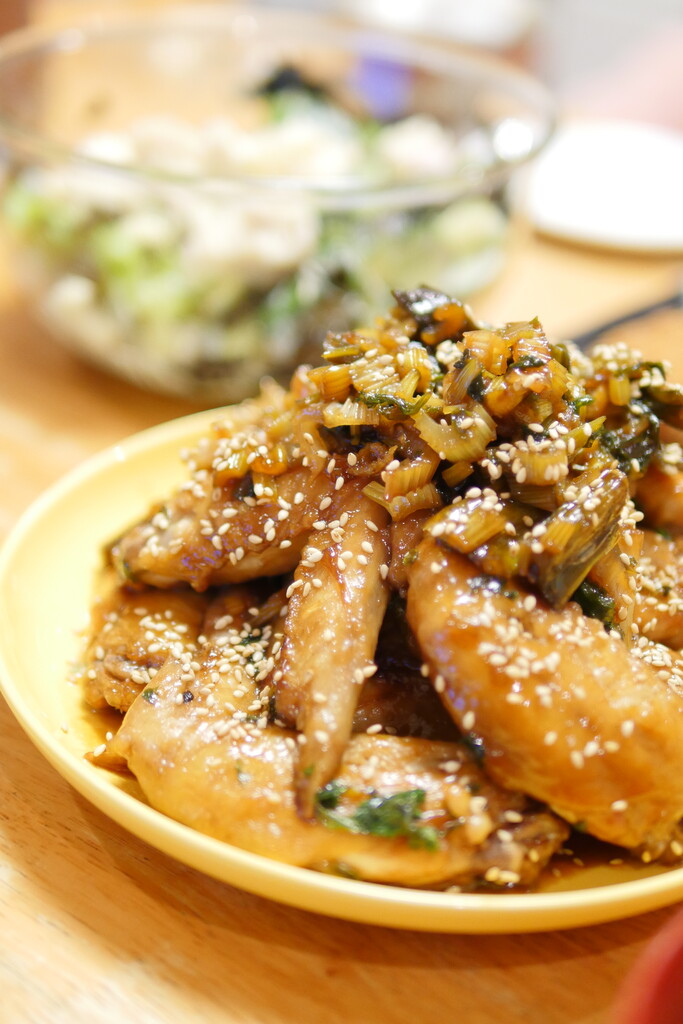 手羽先のセロリ照り焼き