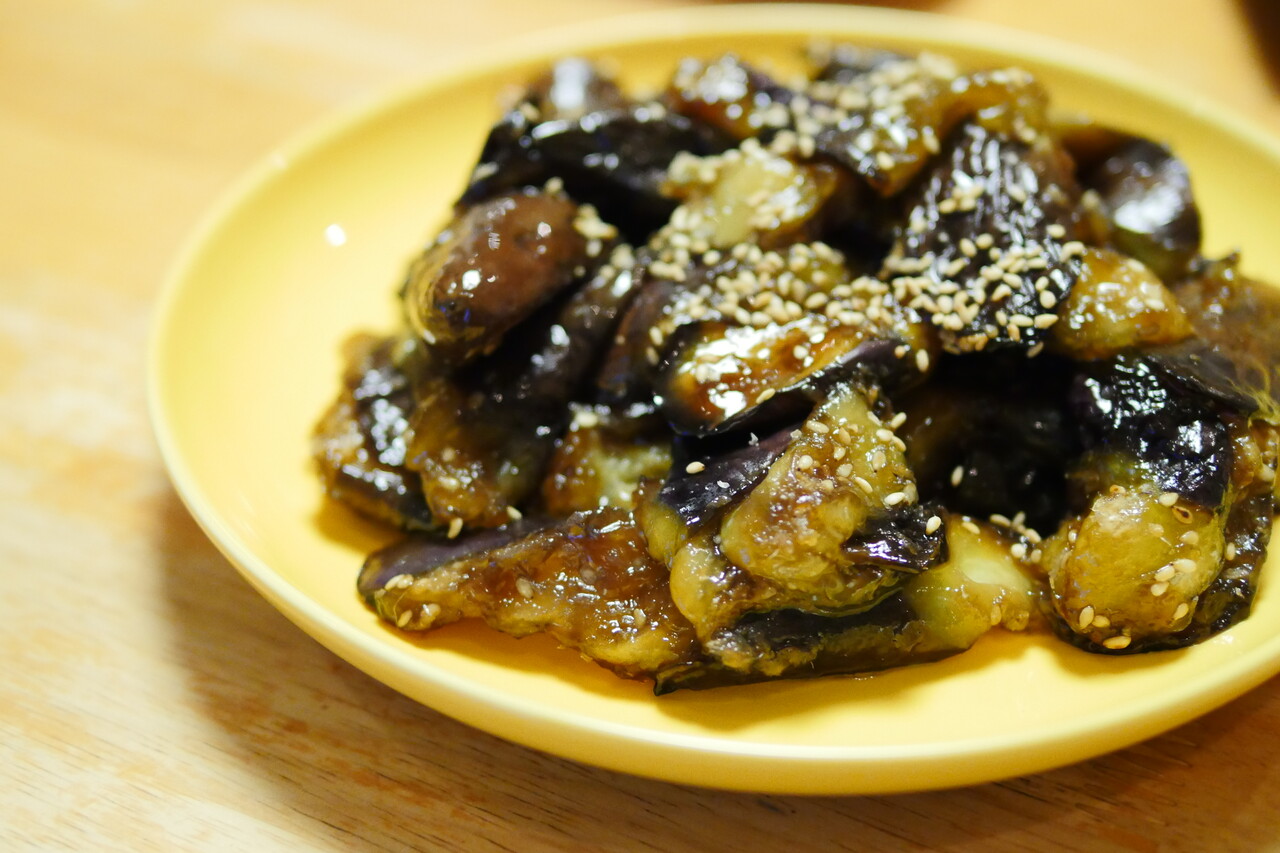 ナスの生姜焼き3