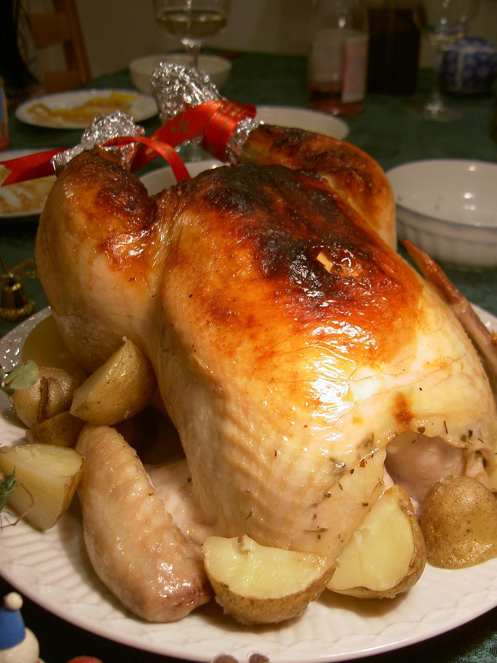 鶏丸ごと一匹ローストチキンのクリスマス料理 ビストロパパ パパ料理のススメ