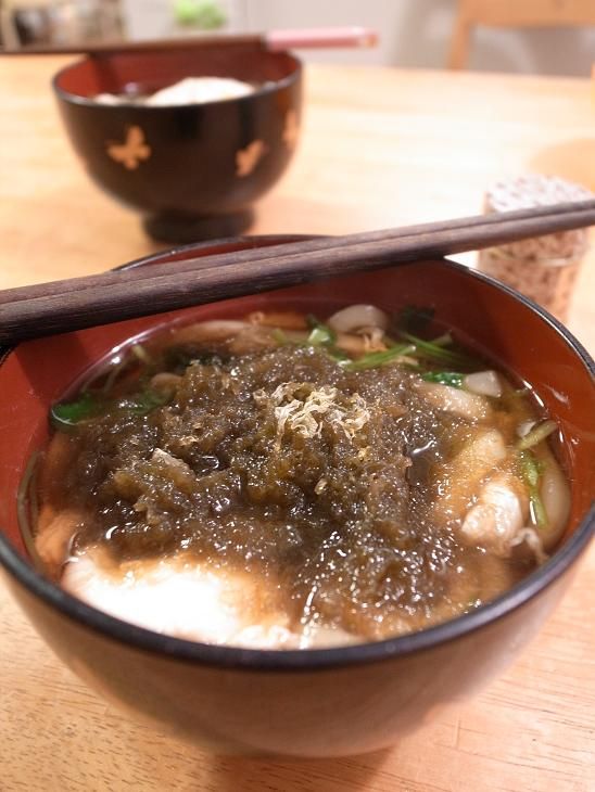 雪の日の朝あったかい とろろ昆布うどん Prからsr ソーシャル リレーションズ の時代へ ビストロパパ パパ料理のススメ