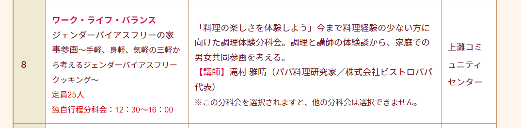 日本女性会議倉吉パパ料理研究家