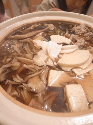 きのこ鍋withせんべいb