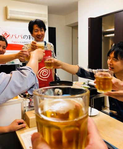 候補1初めてすぐ乾杯