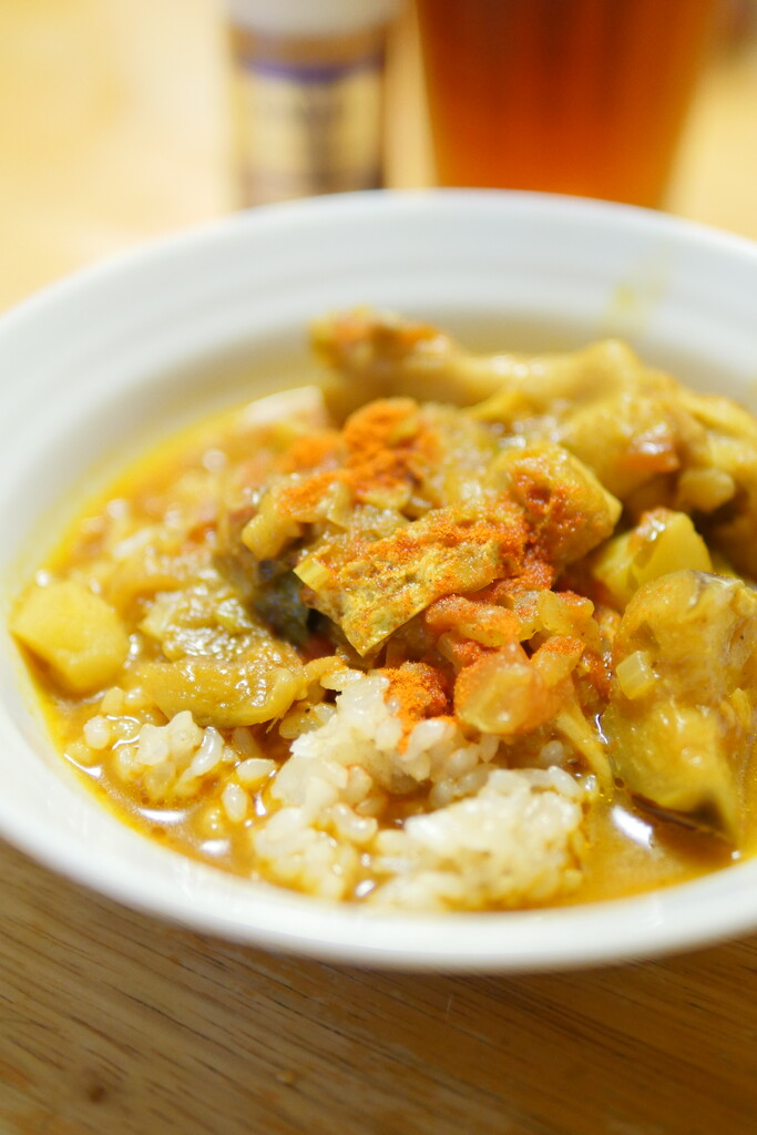 油揚げナスカレー