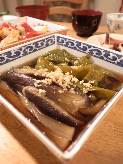 なす万願寺煮物