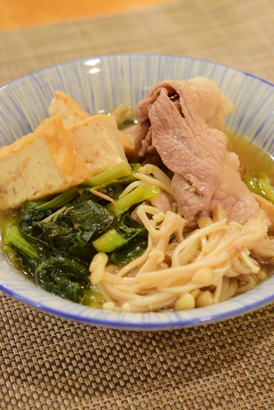 小松菜と豚の煮物