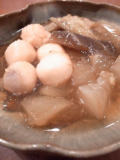 里芋と大根とナスのあんかけ煮物b