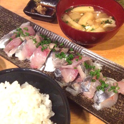 あじ刺身