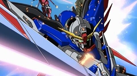 デスティニーガンダム（最新技術使ってます、機動力最強です、武装が多彩です、無限に動けます）