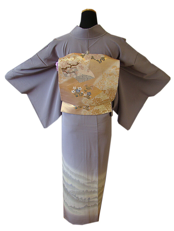 きものしらゆり 身丈157cm 裄64cm 10～5月 作家物 色留袖 訪問着 橘 袋帯 帯揚げ 帯〆 正絹 セット 身長150cm～156cmの方に最適 I055