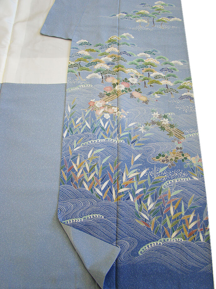 きものしらゆり 身丈159cm 裄66cm 10～5月 フォーマル 作家物 極上ちりめん地 訪問着 正絹 身長154cm～160cmの方に最適 L947