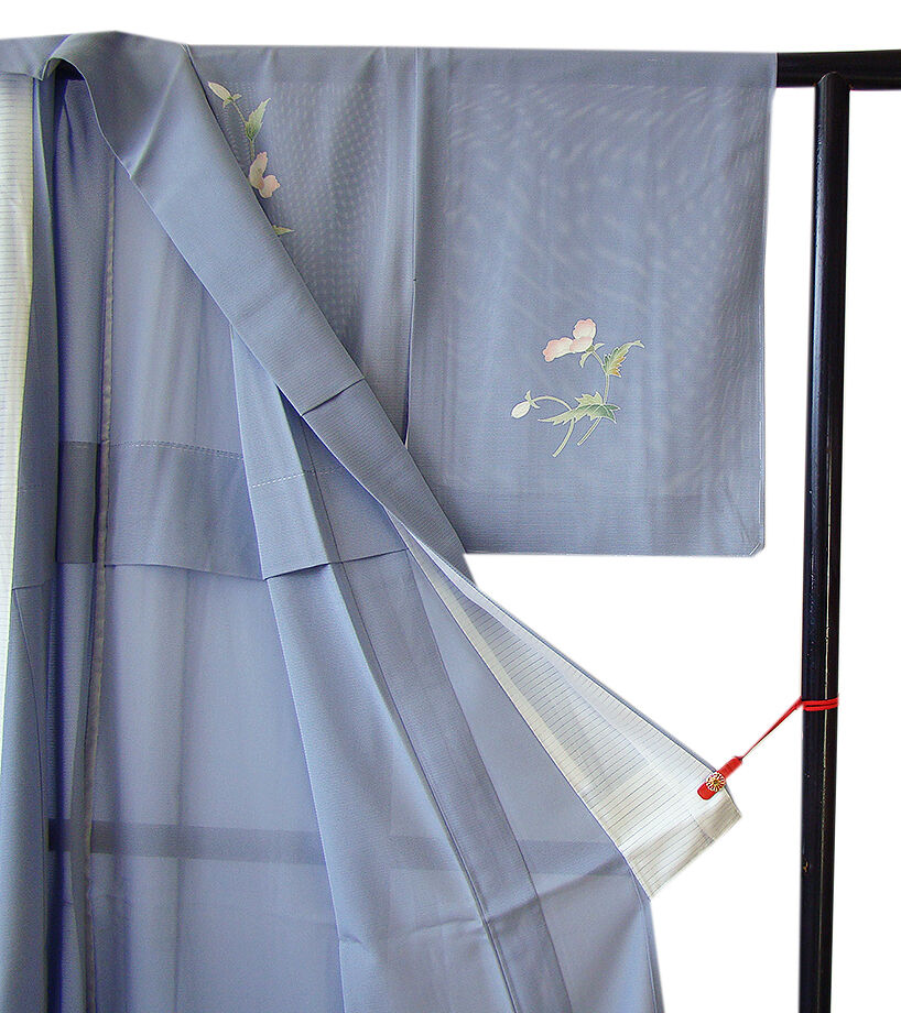 きものしらゆり 身丈157cm 裄63cm 7月・8月 夏物 フォーマル 駒絽 本加工染 訪問着 正絹 身長148cm～154cmの方に最適 I923