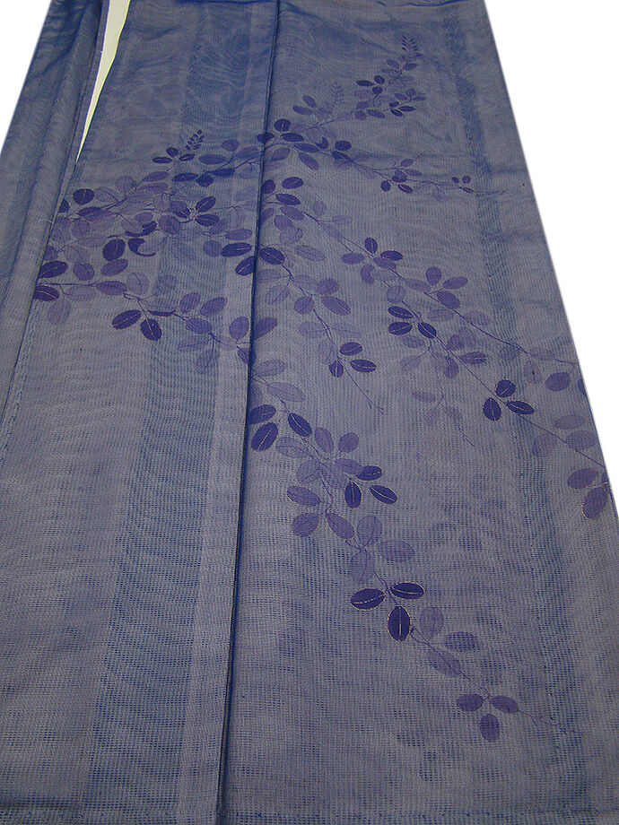 きものしらゆり 身丈155cm 裄64cm 5・6・7月・9月 夏物 二重紗 群青色 豆花柄 高級 訪問着 正絹 身長150cm～156cmの方に最適 同梱可 I891