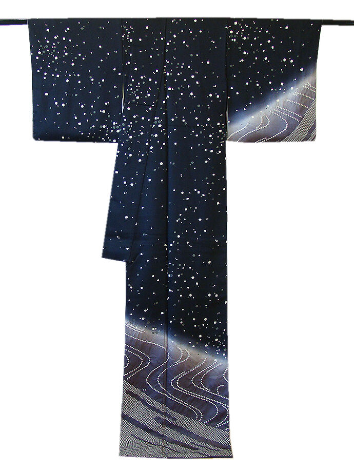 きものしらゆり 身丈165cm 裄66cm 10～5月 紋意匠 黒地 絞り 訪問着 袋帯 帯揚げ 帯〆 正絹 セット 身長154cm～160cmの方に最適 I647