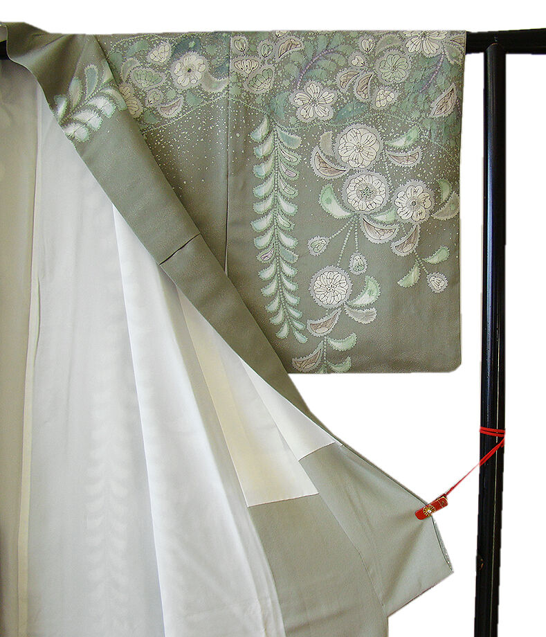 極上一越地 訪問着＆袋帯・帯〆・帯揚げセット（正絹）仕立上り ＜HH2061＞