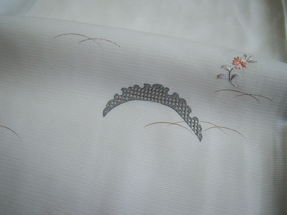 きものしらゆり 身丈157cm 裄63cm 7月・8月 夏物 Ｓ寸 フォーマル 駒絽 刺繍 透かし織 訪問着 正絹 身長146cm～153cmの方に最適 U945