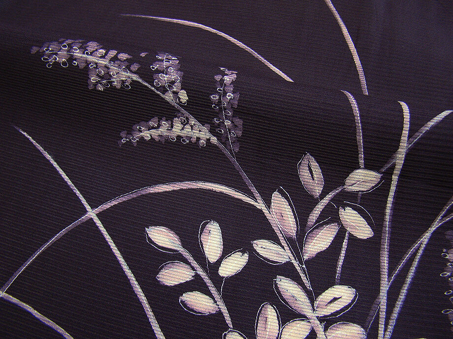 きものしらゆり 身丈161cm 裄66cm 7月・8月 夏物 フォーマル 駒絽 黒紅色 訪問着 正絹 身長154cm～160cmの方に最適 U885