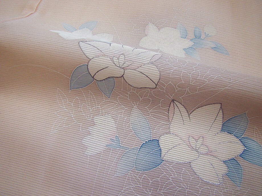 きものしらゆり 身丈157cm 裄65cm 7月・8月 夏物 フォーマル 駒絽 銀彩加工染 訪問着 正絹 身長151cm～158cmの方に最適 I843