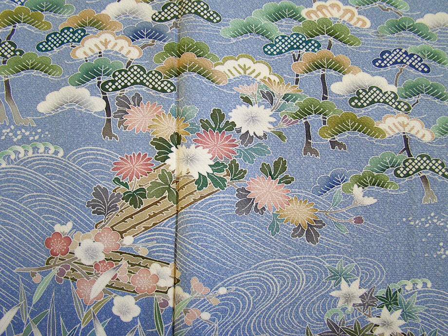 きものしらゆり 身丈159cm 裄66cm 10～5月 フォーマル 作家物 極上ちりめん地 訪問着 正絹 身長154cm～160cmの方に最適 L947