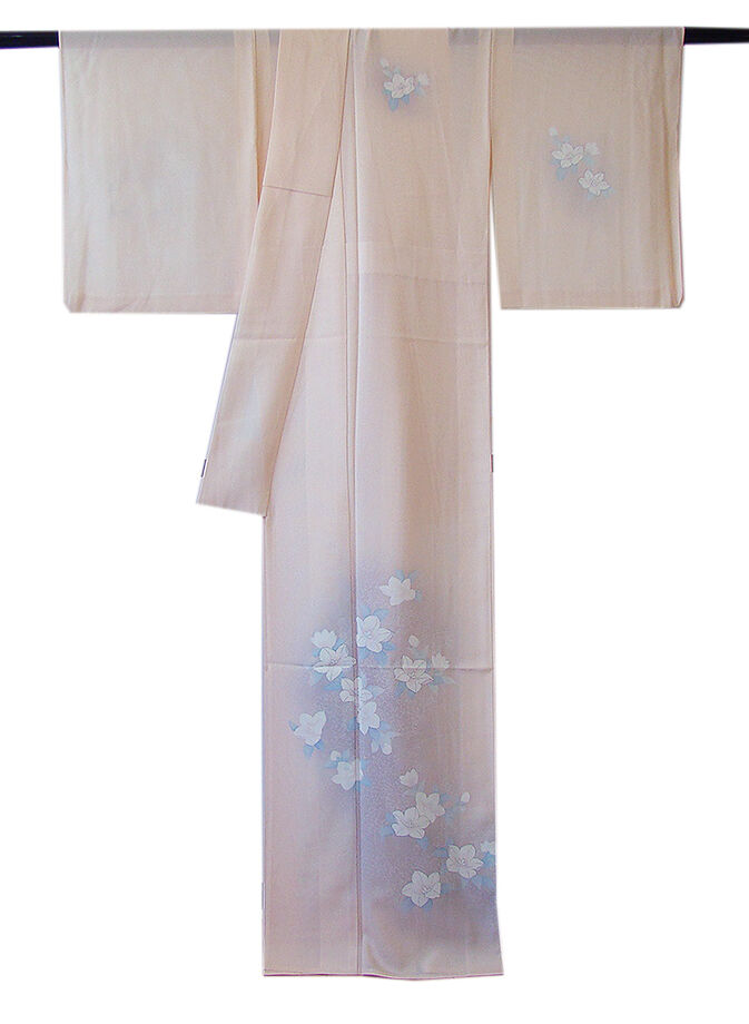 きものしらゆり 身丈157cm 裄65cm 7月・8月 夏物 フォーマル 駒絽 銀彩加工染 訪問着 正絹 身長151cm～158cmの方に最適 I843