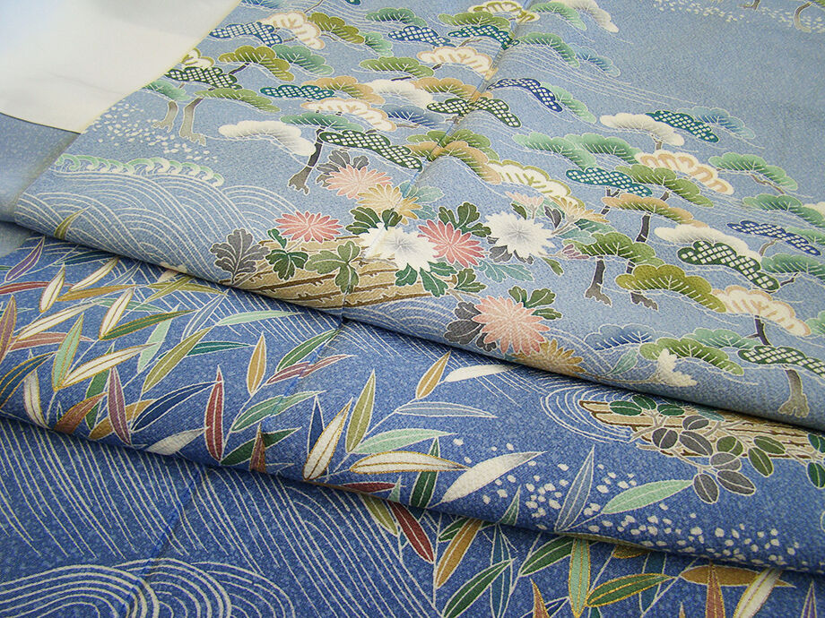 きものしらゆり 身丈159cm 裄66cm 10～5月 フォーマル 作家物 極上ちりめん地 訪問着 正絹 身長154cm～160cmの方に最適 L947