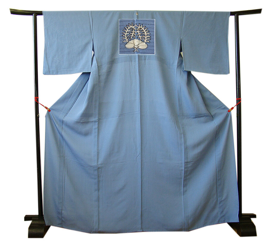 きものしらゆり 身丈161cm 裄66cm 7月・8月 夏物 お茶事 駒絽 舛花色 色無地 正絹 身長155cm～161cmの方に最適 U729