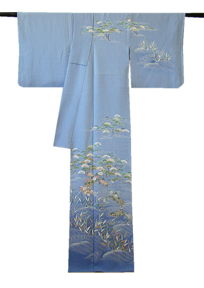 きものしらゆり 身丈159cm 裄66cm 10～5月 フォーマル 作家物 極上ちりめん地 訪問着 正絹 身長154cm～160cmの方に最適 L947