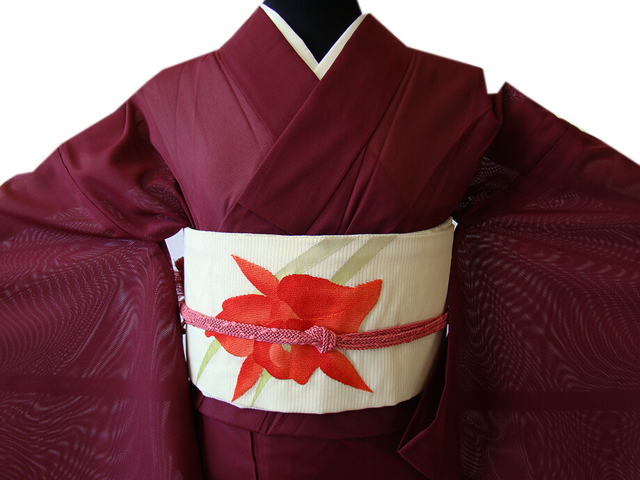 きものしらゆり 身丈157cm 裄66cm 7～8月 夏物 バチ衿 駒絽 色無地 なごや帯 帯〆 正絹 セット 身長151cm～158cmの方に最適 U836