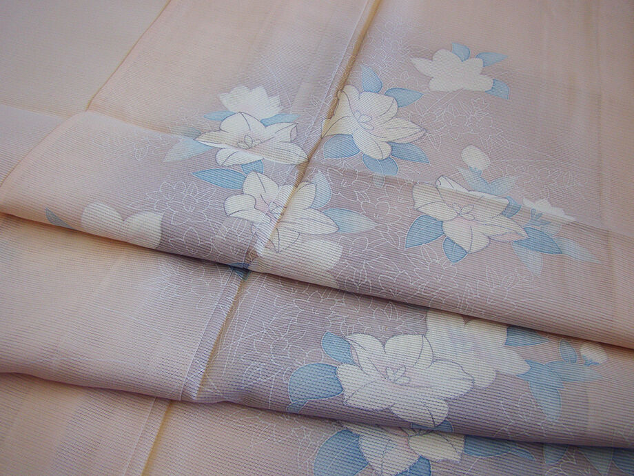 きものしらゆり 身丈157cm 裄65cm 7月・8月 夏物 フォーマル 駒絽 銀彩加工染 訪問着 正絹 身長151cm～158cmの方に最適 I843