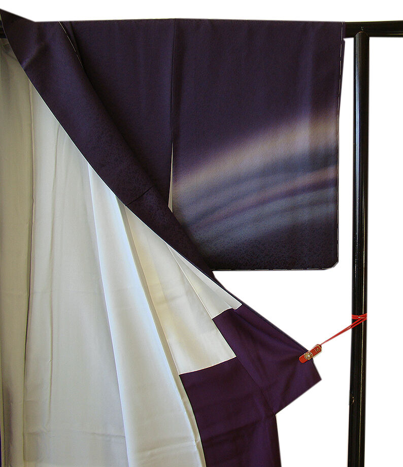 きものしらゆり 身丈159cm 裄65cm 10～5月 フォーマル 極上ちりめん地 陶流染 ぼかし染 訪問着 正絹 身長151cm～158cmの方に最適 I050