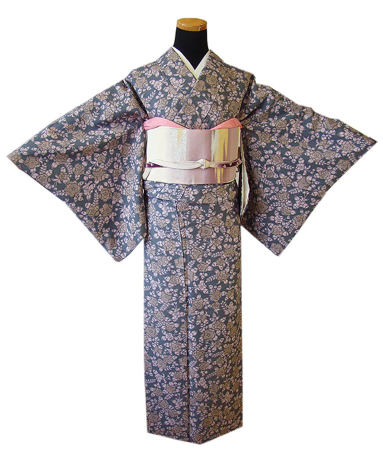 きものしらゆり 身丈161cm 裄65cm 10～5月 辻ヶ花 小紋 つづれ織 なごや帯 帯揚げ 帯〆 正絹 セット 身長151cm～158cmの方に最適 I471