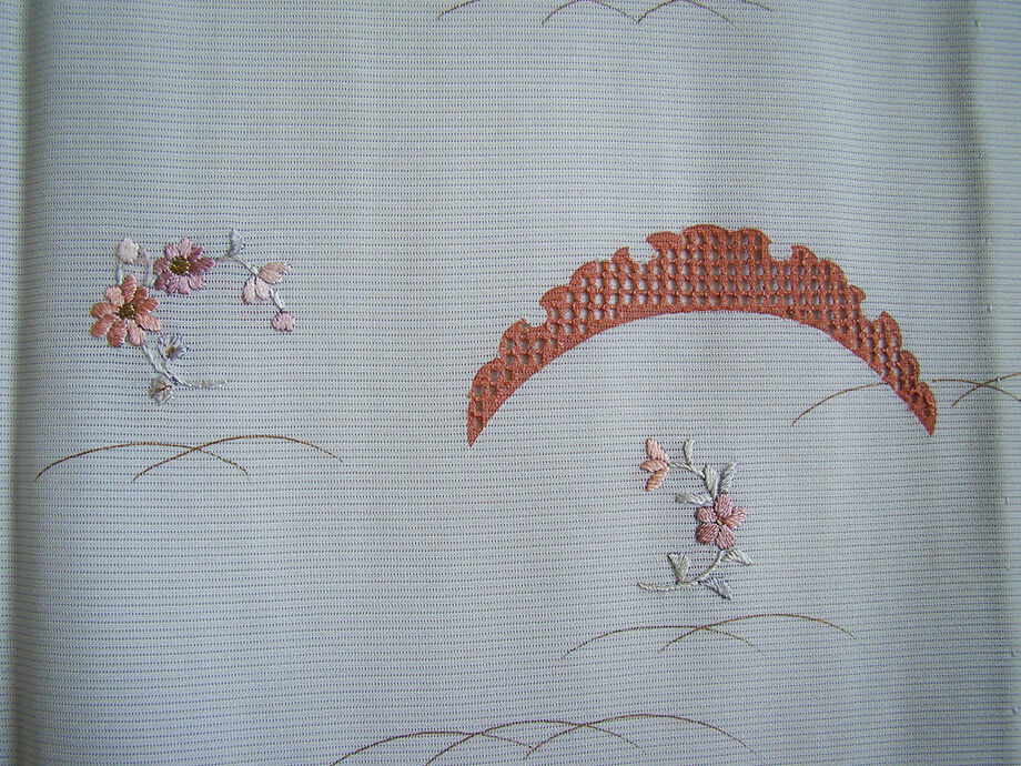 きものしらゆり 身丈157cm 裄63cm 7月・8月 夏物 Ｓ寸 フォーマル 駒絽 刺繍 透かし織 訪問着 正絹 身長146cm～153cmの方に最適 U945