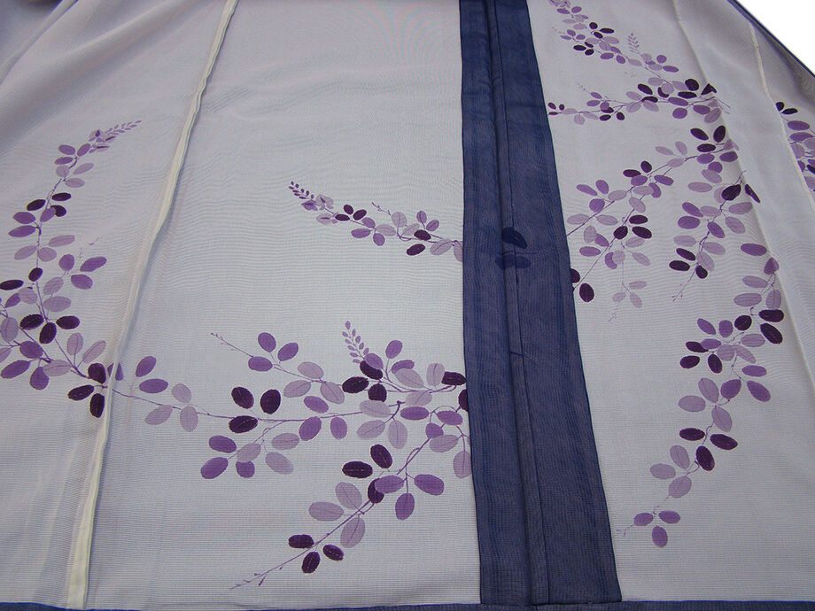 きものしらゆり 身丈155cm 裄64cm 5・6・7月・9月 夏物 二重紗 群青色 豆花柄 高級 訪問着 正絹 身長150cm～156cmの方に最適 同梱可 I891