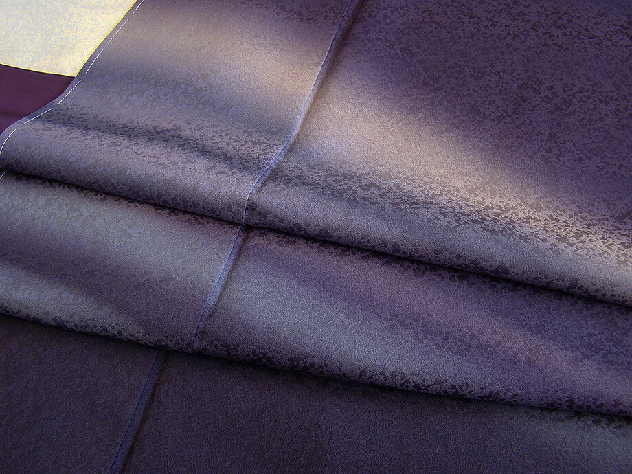 きものしらゆり 身丈159cm 裄65cm 10～5月 フォーマル 極上ちりめん地 陶流染 ぼかし染 訪問着 正絹 身長151cm～158cmの方に最適 I050