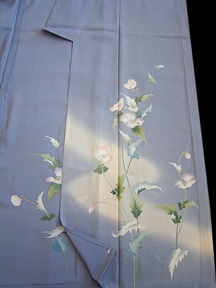 きものしらゆり 身丈157cm 裄63cm 7月・8月 夏物 フォーマル 駒絽 本加工染 訪問着 正絹 身長148cm～154cmの方に最適 I923