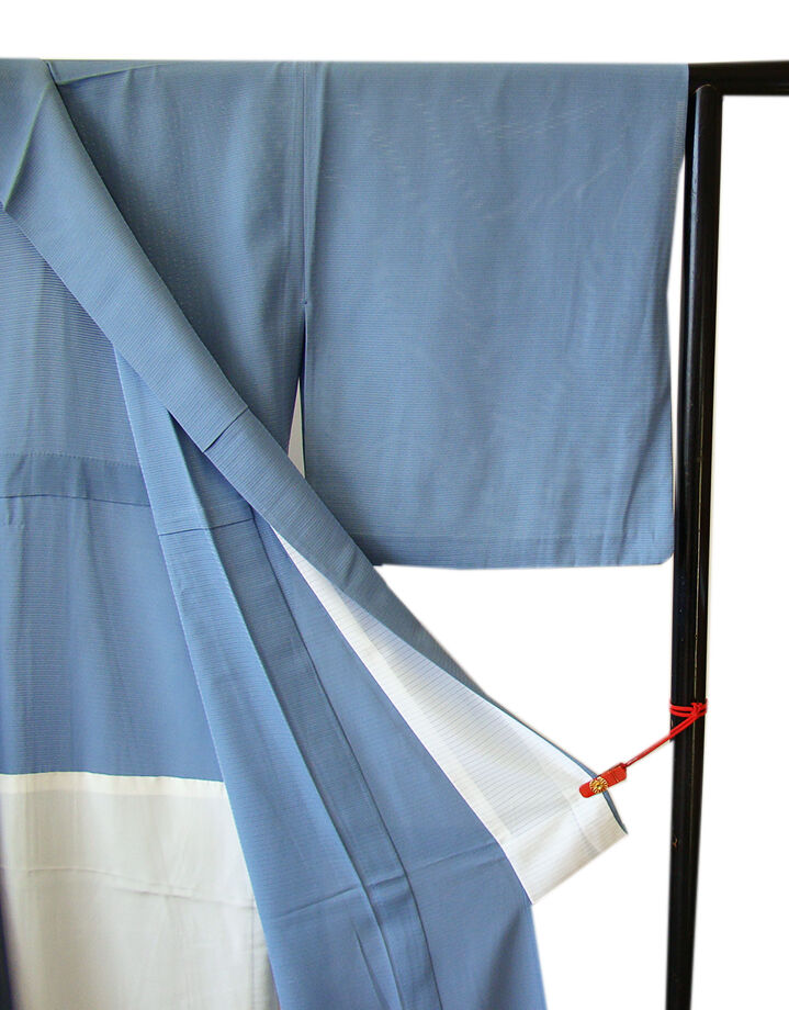 きものしらゆり 身丈161cm 裄66cm 7月・8月 夏物 お茶事 駒絽 舛花色 色無地 正絹 身長155cm～161cmの方に最適 U729