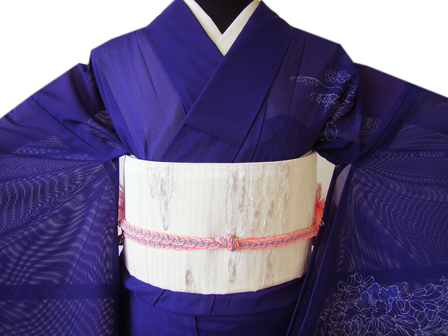 きものしらゆり 身丈168cm 裄66cm 7～8月 夏物 ポリエステル 洗える 絽 訪問着 帯 正絹 帯〆 セット 身長154cm～160cmの方に最適 I908