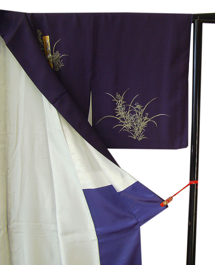きものしらゆり 身丈159cm 裄68cm 10～5月 フォーマル 極上一越地 葡萄色 金銀彩染 訪問着 正絹 身長155cm～160cmの方に最適 I617
